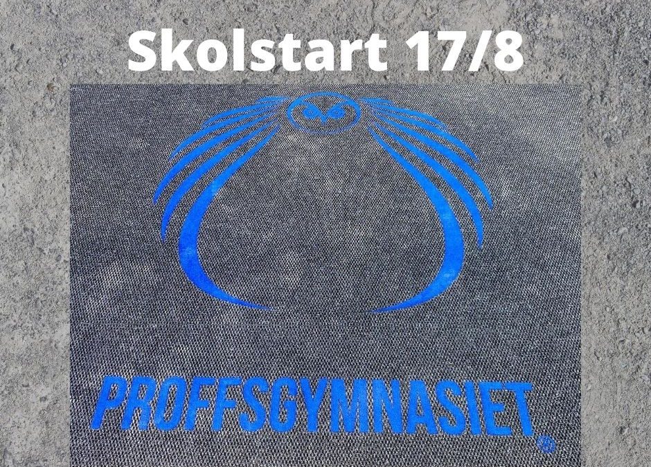 Skolstart måndag den 17/8-2020